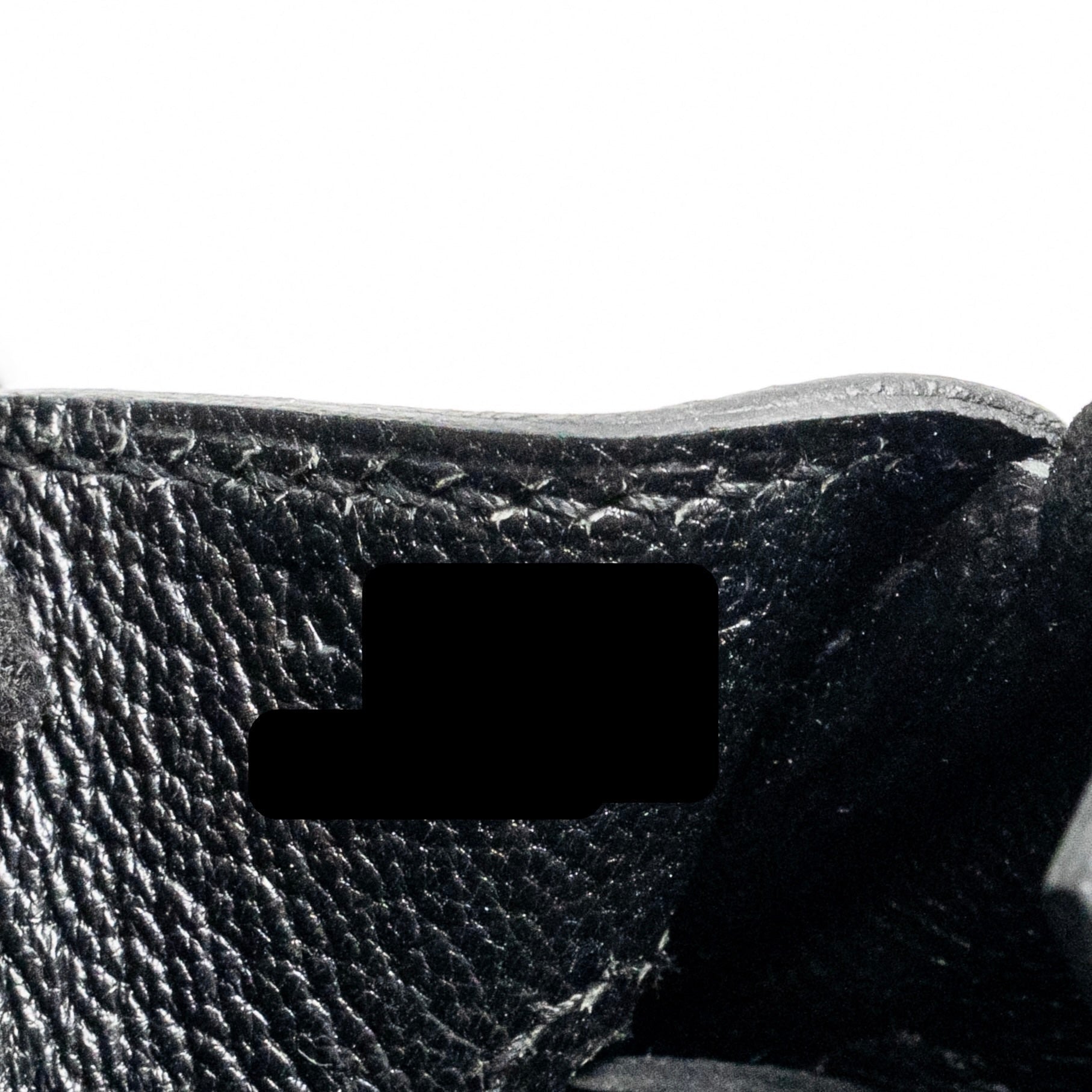 Lorenzia Birkin 30 Togo Leather Handbag Black Brushed Silver-Tone Hardware