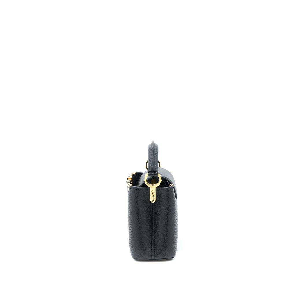 Capucines Mini Taurillon Leather Handbag Gold Hardware