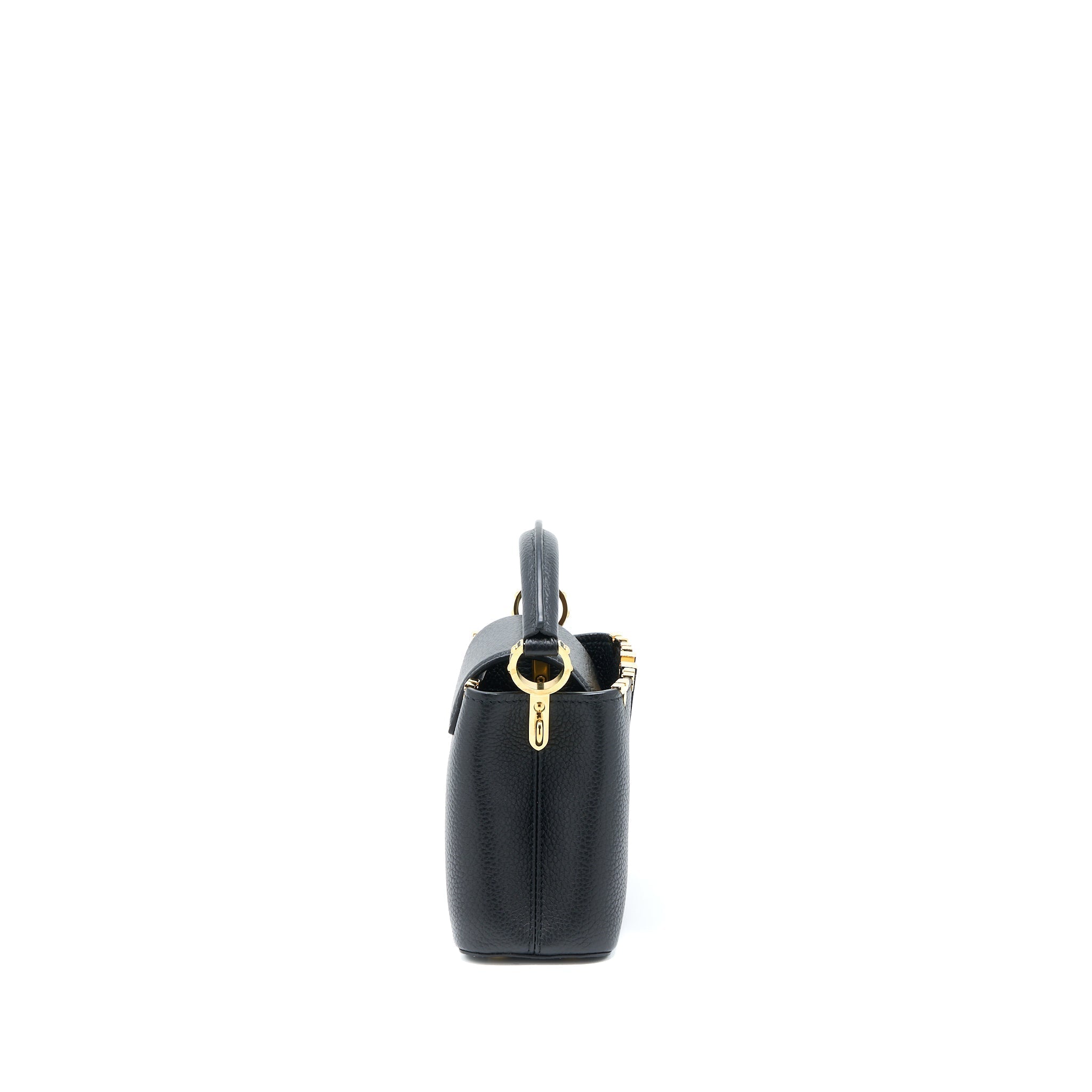 Capucines Mini Taurillon Leather Handbag Gold Hardware
