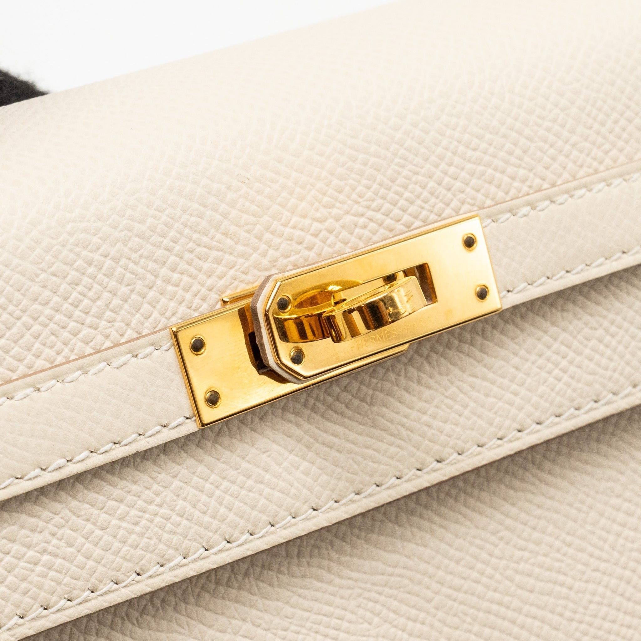 Lorenzia Kelly 25 Epsom Leather Handbag Craie Gold-Tone Hardware