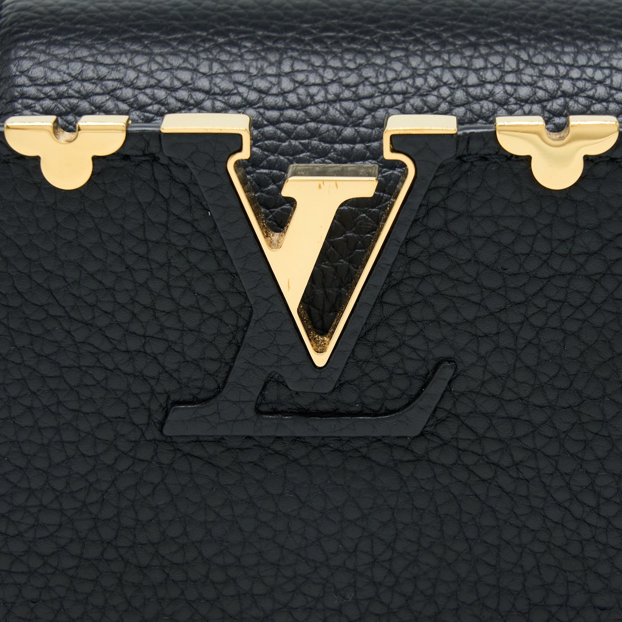 Capucines Mini Taurillon Leather Handbag Gold Hardware