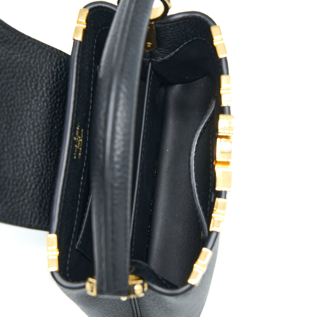 Capucines Mini Taurillon Leather Handbag Gold Hardware