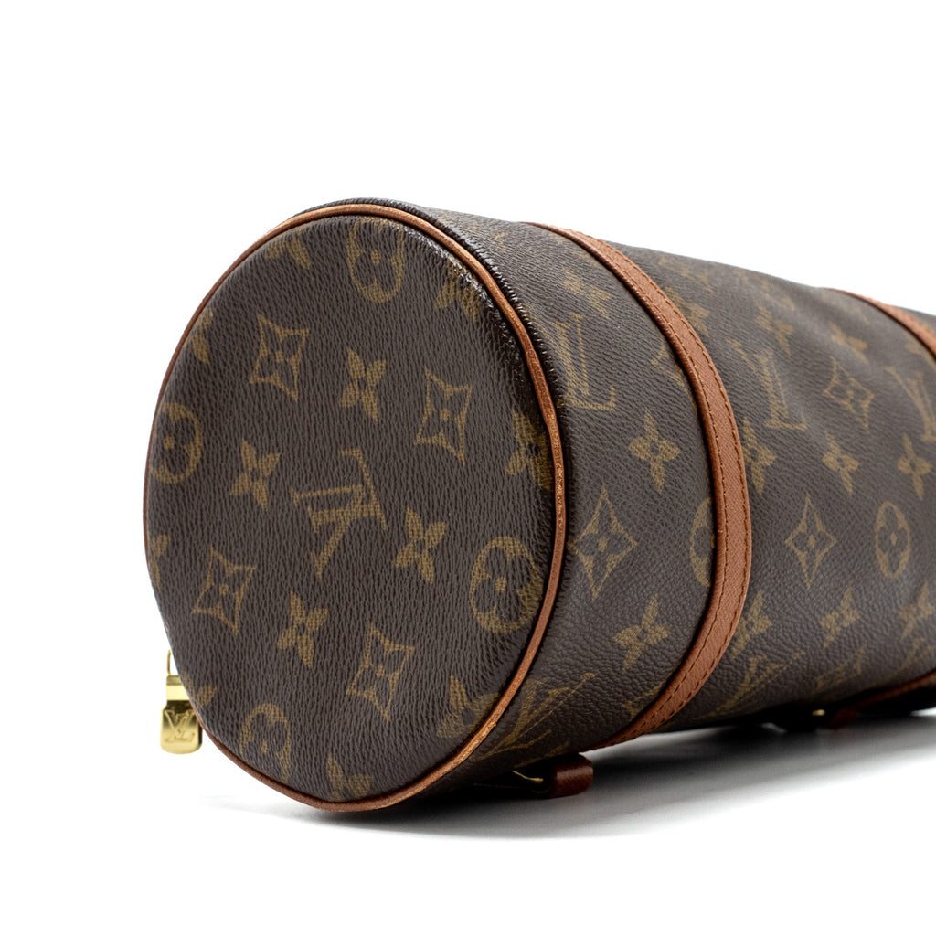 Vintage Papillon Handbag Monogram Canvas Gold Tone Hardware