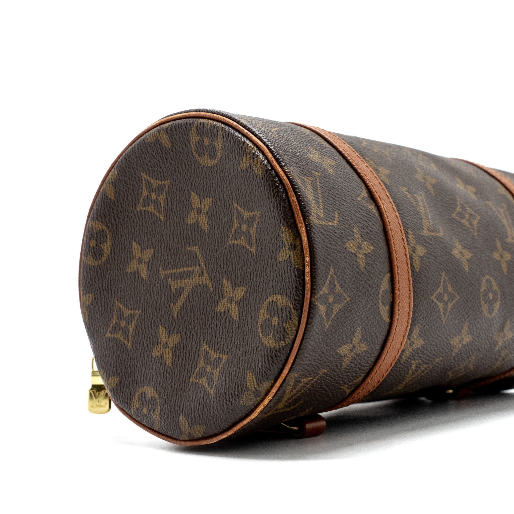 Vintage Papillon Handbag Monogram Canvas Gold Tone Hardware