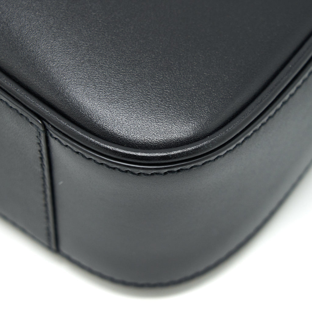 Le 5 A 7 Hobo Bag Calfskin Leather Black Gold-Tone Hardware