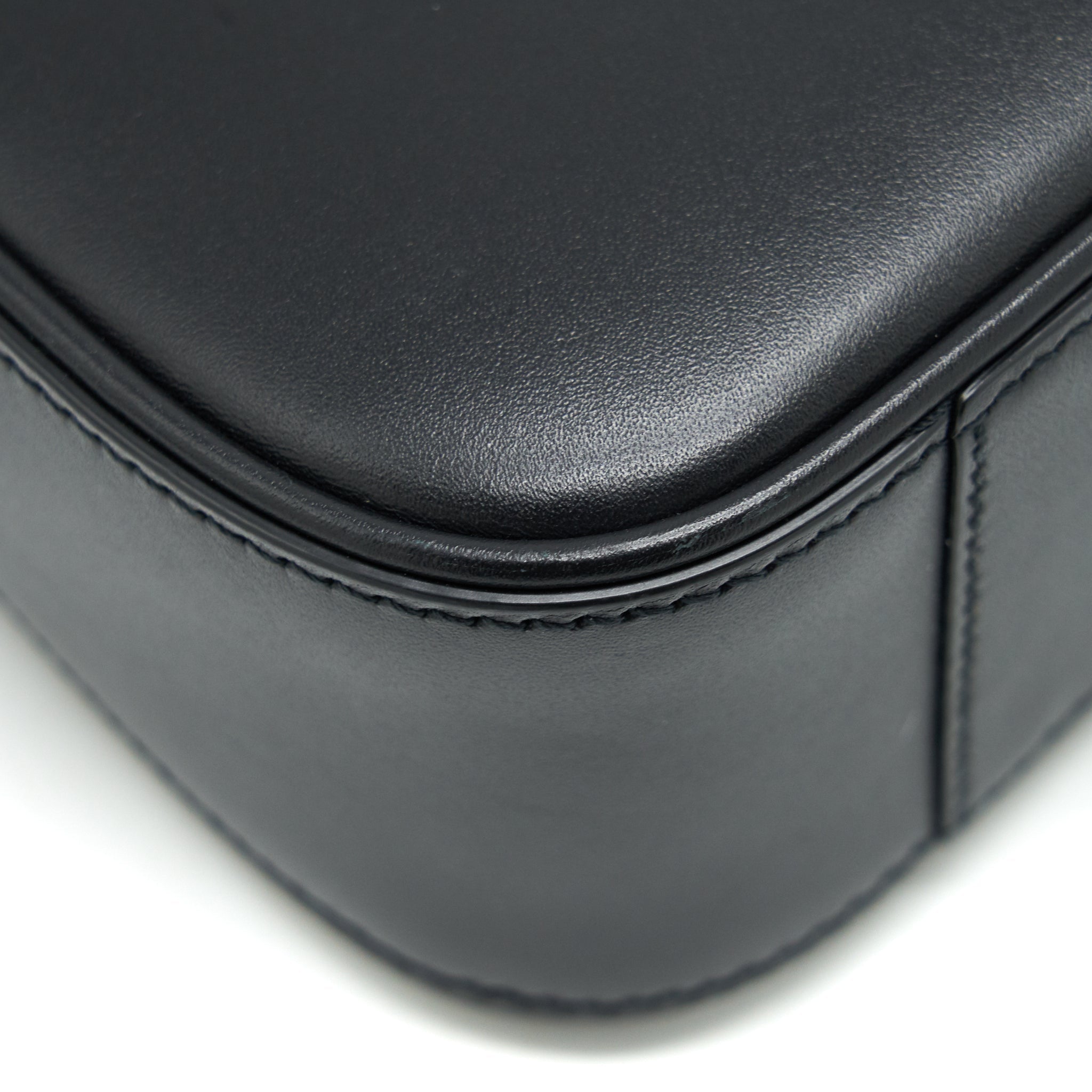 Le 5 A 7 Hobo Bag Calfskin Leather Black Gold-Tone Hardware