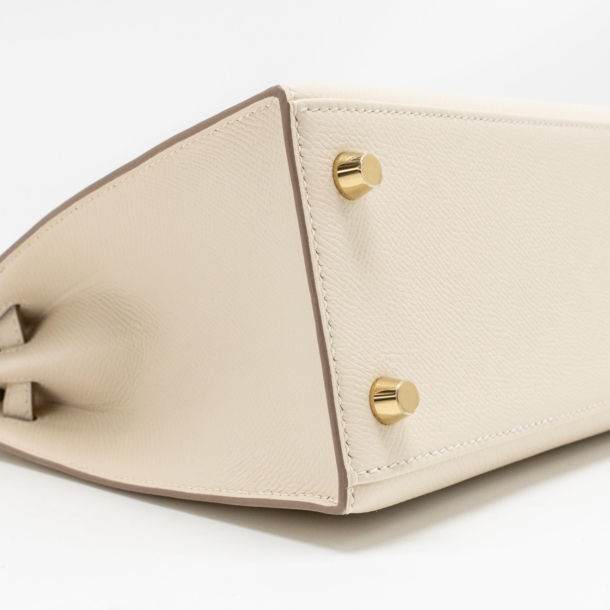 Lorenzia Kelly 25 Epsom Leather Handbag Craie Gold-Tone Hardware