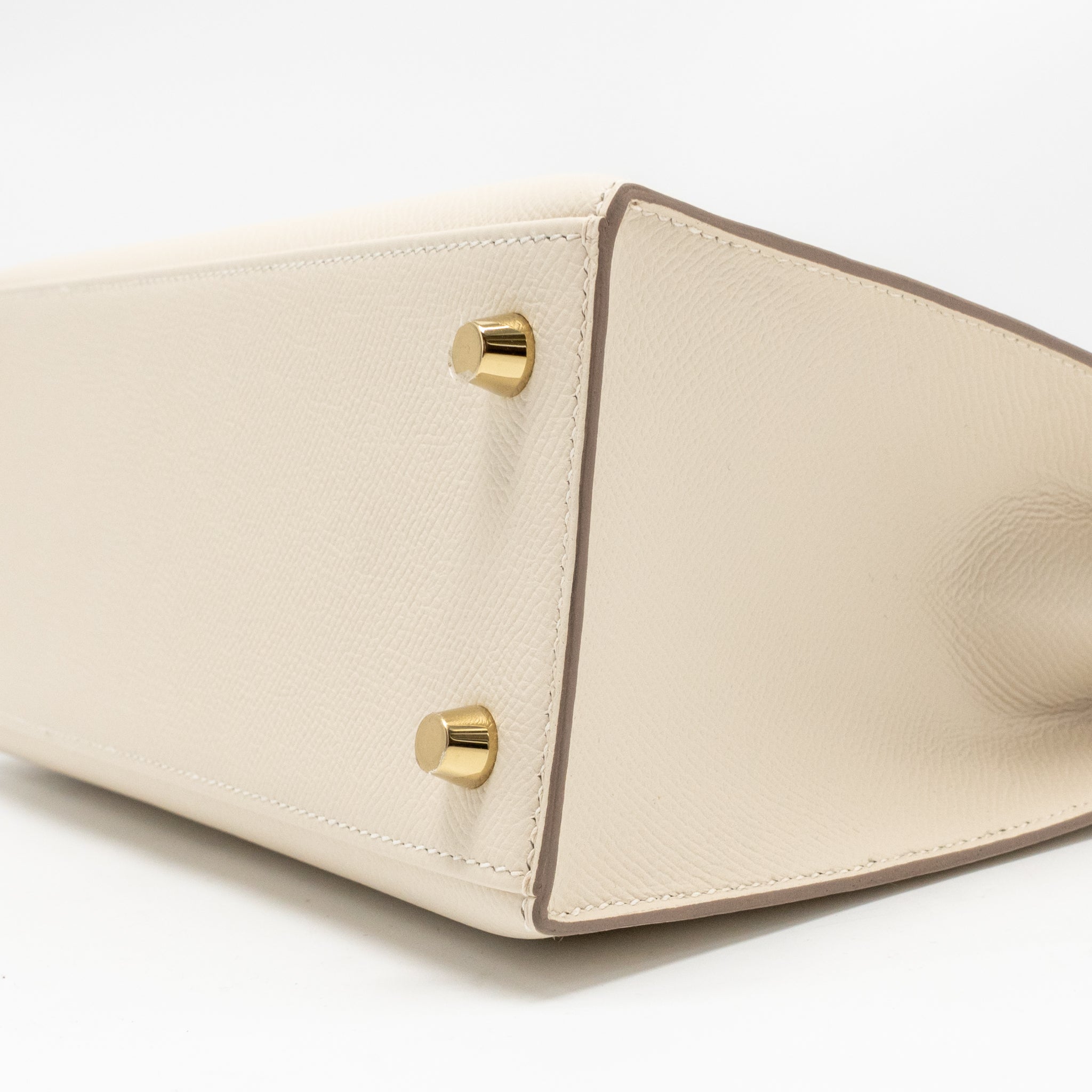 Lorenzia Kelly 25 Epsom Leather Handbag Craie Gold-Tone Hardware