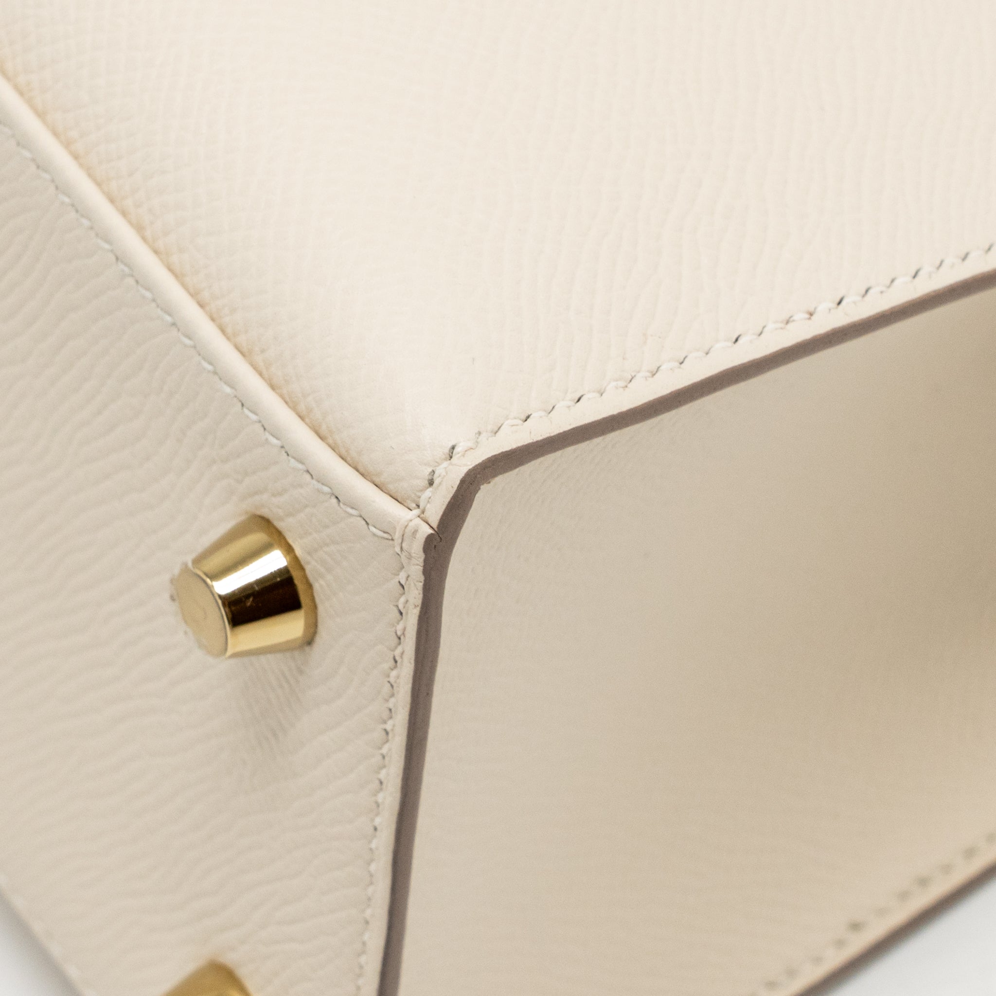 Lorenzia Kelly 25 Epsom Leather Handbag Craie Gold-Tone Hardware