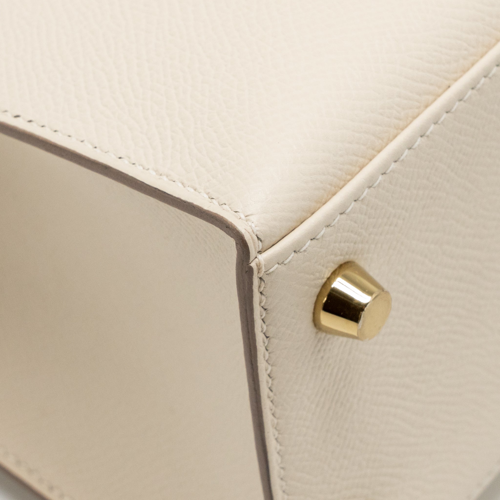 Lorenzia Kelly 25 Epsom Leather Handbag Craie Gold-Tone Hardware