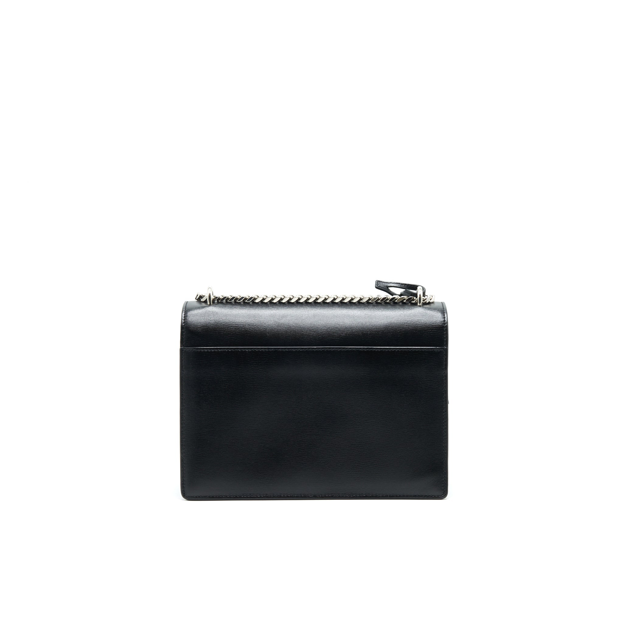 Lorenzia Sunset Shoulder Bag Leather Black Silver-Tone Hardware
