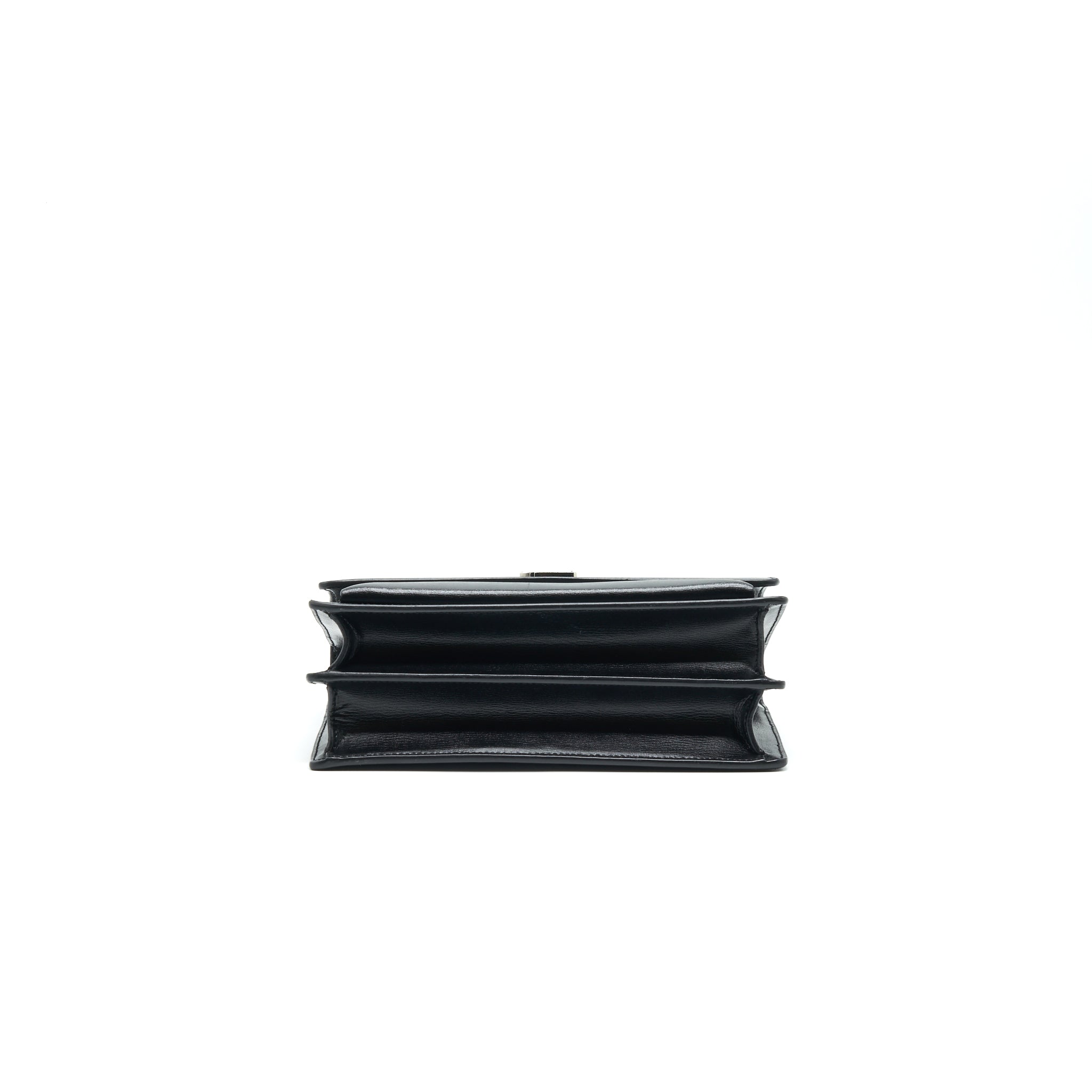 Lorenzia Sunset Shoulder Bag Leather Black Silver-Tone Hardware