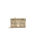 Lorenzia Diorama Wallet on Chain Metallic Calfskin Gold Gold-Tone Hardware