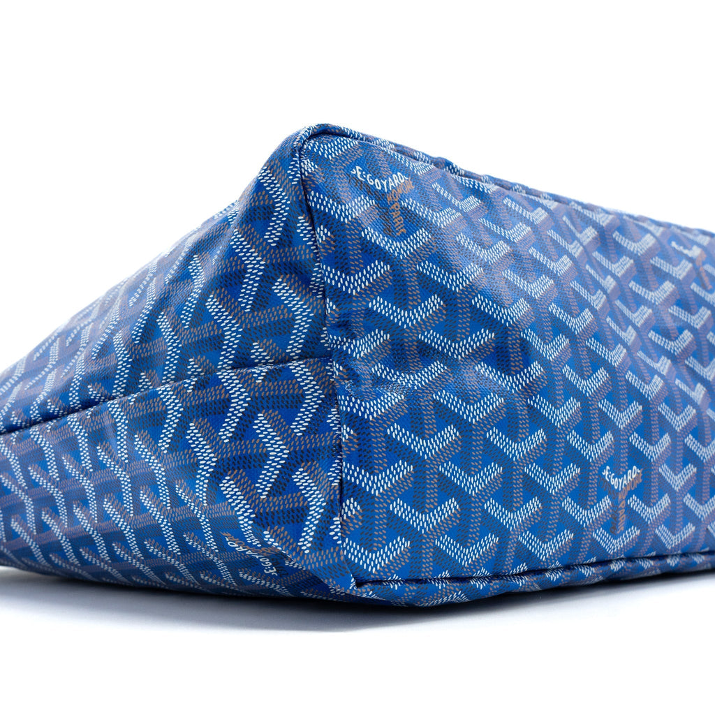 Goyard Saint Louis PM Tote Bag Canvas Blue Silver-Tone Hardware