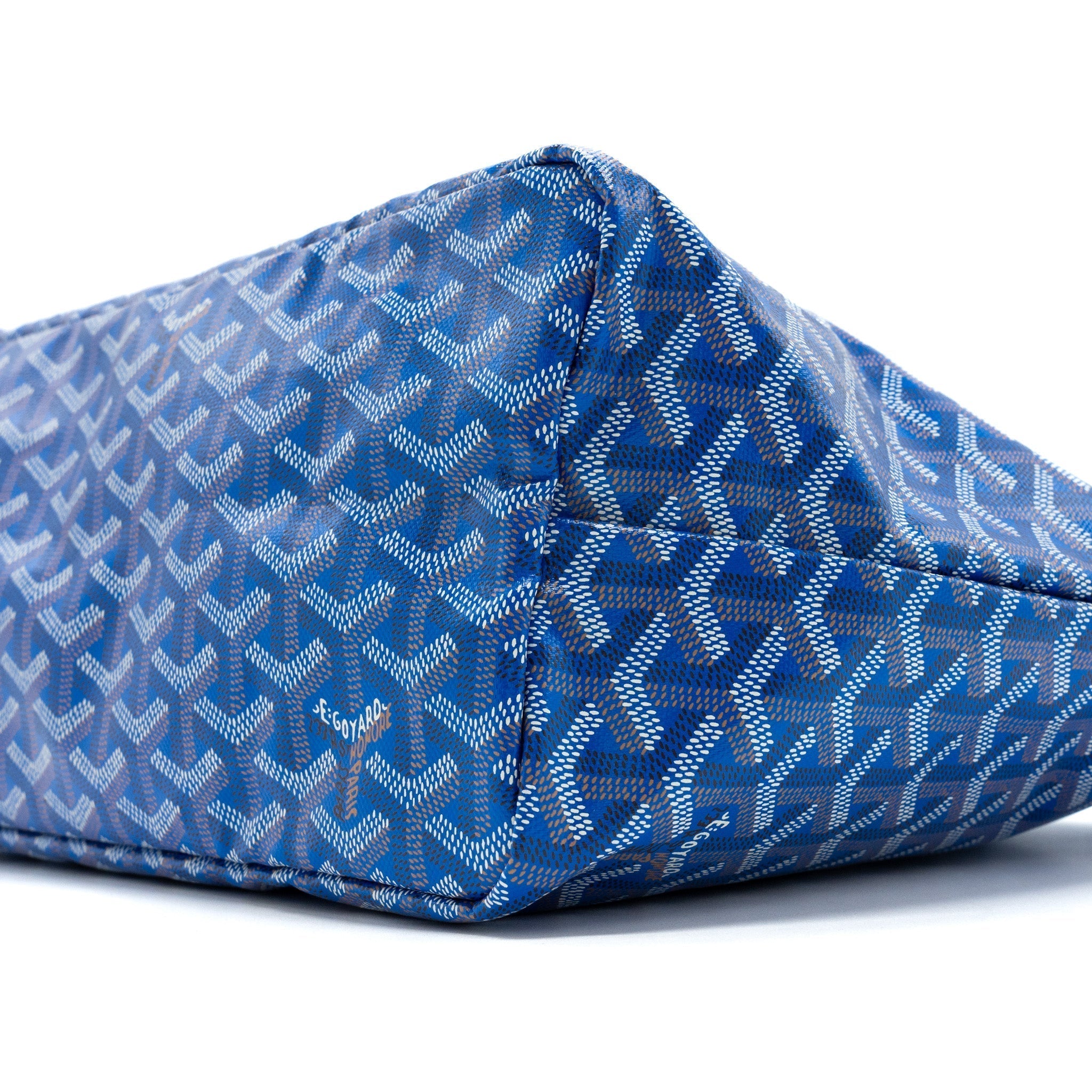 Goyard Saint Louis PM Tote Bag Canvas Blue Silver-Tone Hardware