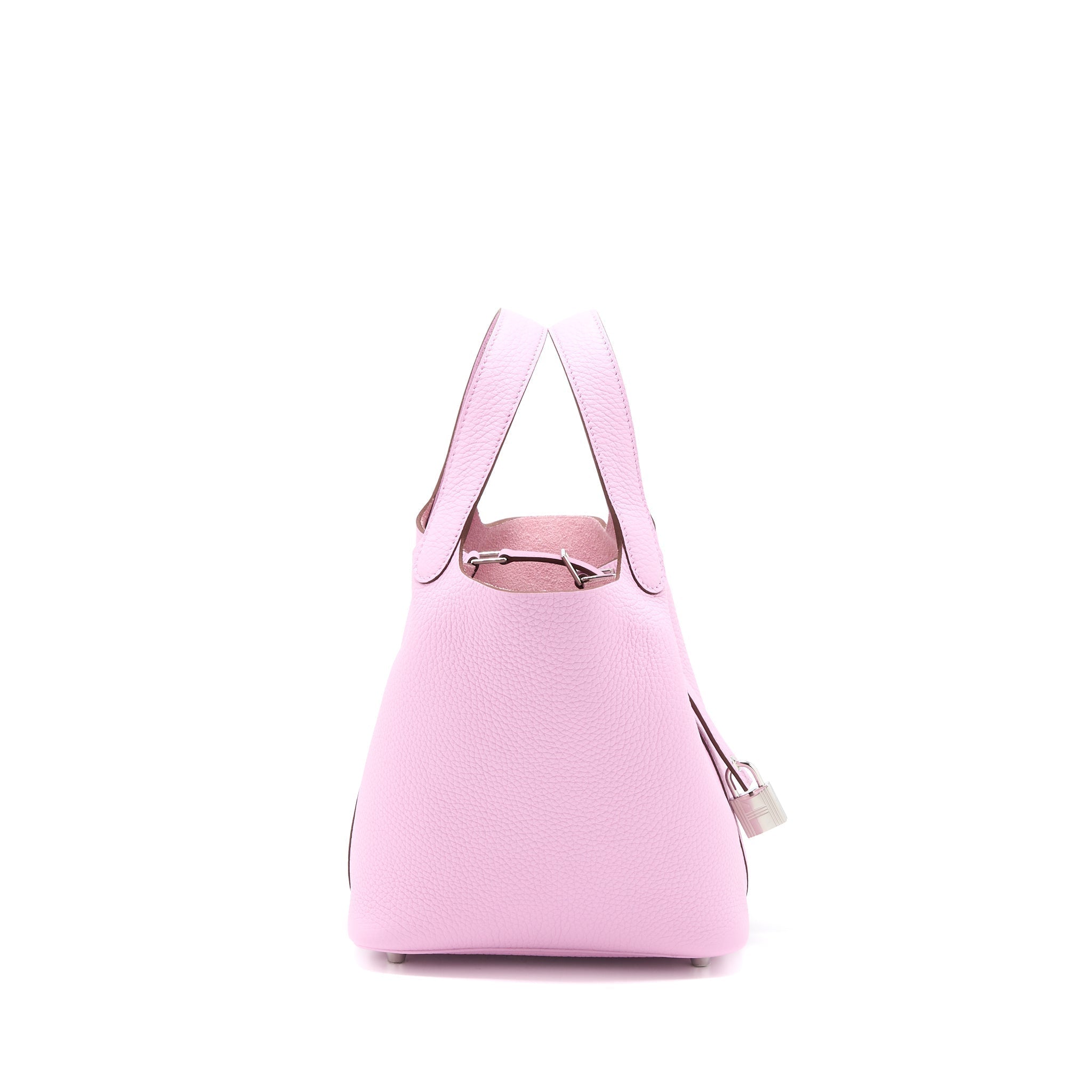 Lorenzia Picotin 18 Lock Bag Clemence Leather Mauve Sylve Silver-Tone Hardware