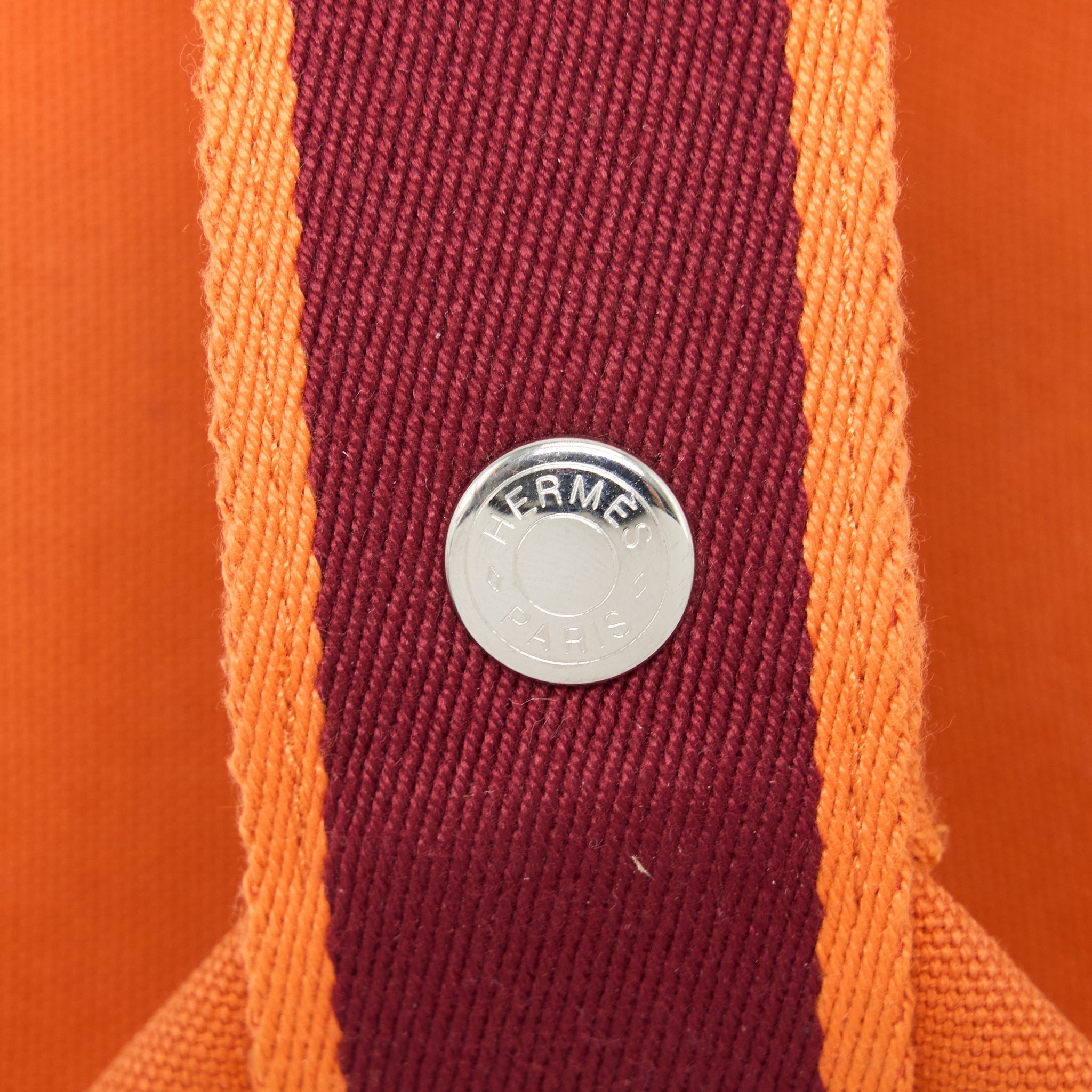 Lorenzia Bride-A-Brac Travel Case Small Canvas Orange Feu Silver-Tone Hardware