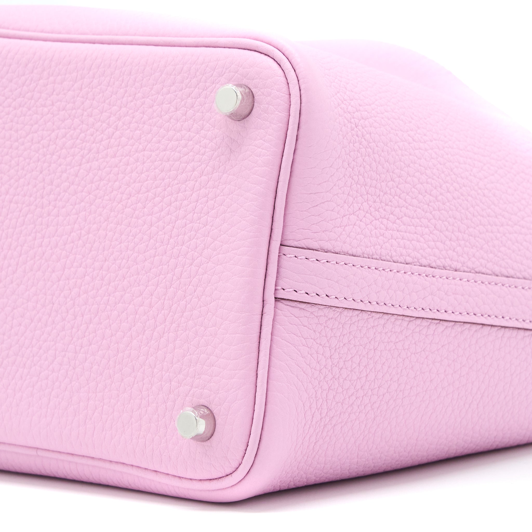 Lorenzia Picotin 18 Lock Bag Clemence Leather Mauve Sylve Silver-Tone Hardware