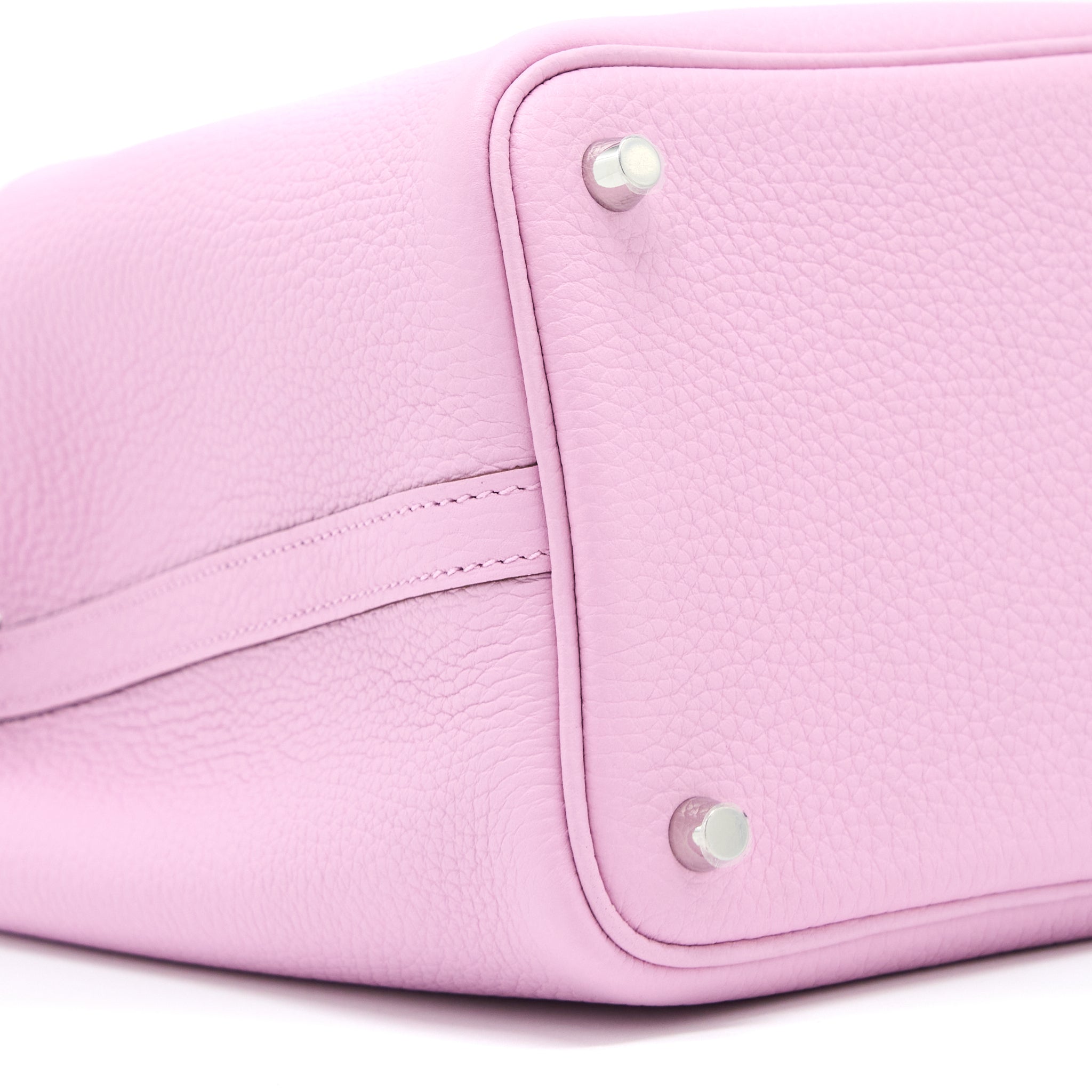 Lorenzia Picotin 18 Lock Bag Clemence Leather Mauve Sylve Silver-Tone Hardware