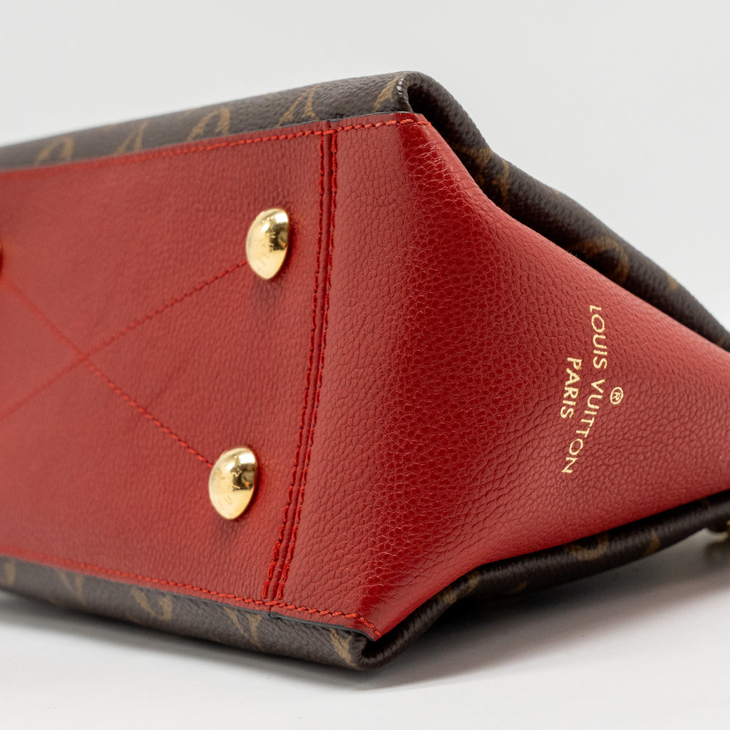 Surene BB Monogram Canvas Handbag Red Gold-Tone Hardware