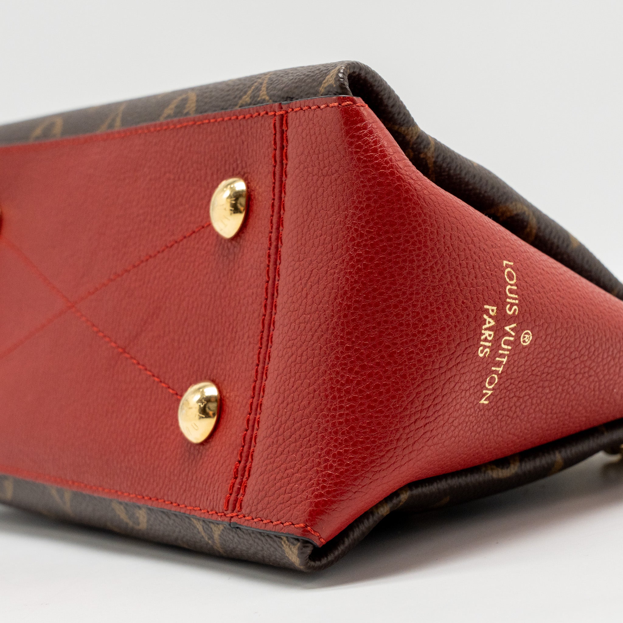 Surene BB Monogram Canvas Handbag Red Gold-Tone Hardware