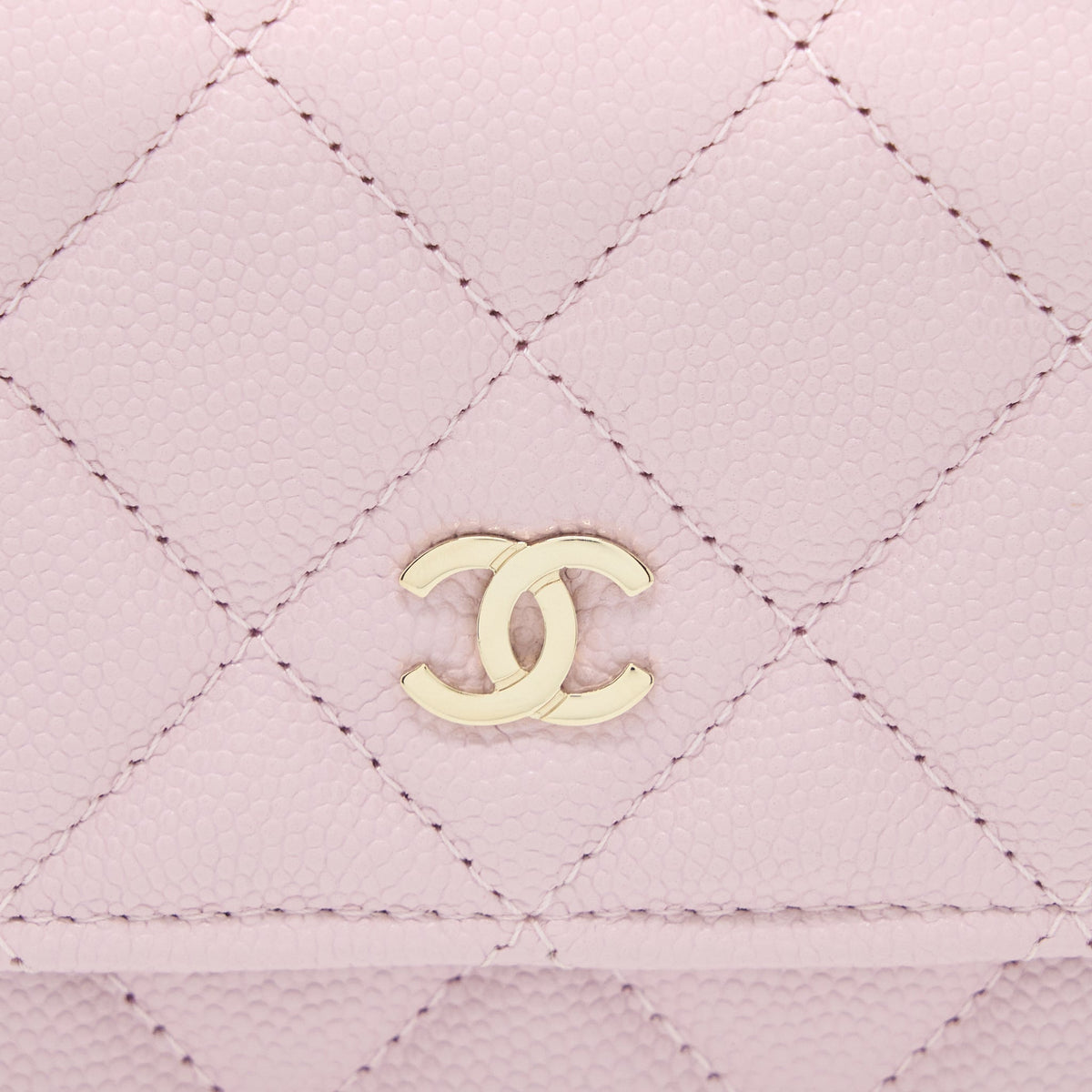 Lorenzia Chanel Classic Wallet On Chain Caviar Leather Light Pink LGHW