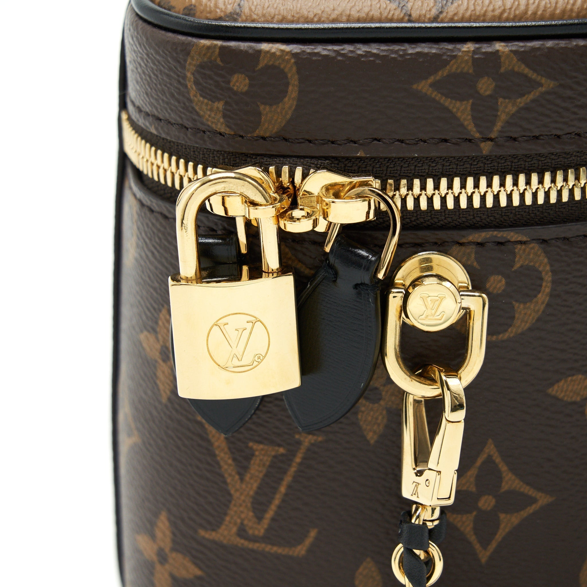 Vanity PM Monogram Canvas Shoulder Bag Gold Tone Hardware