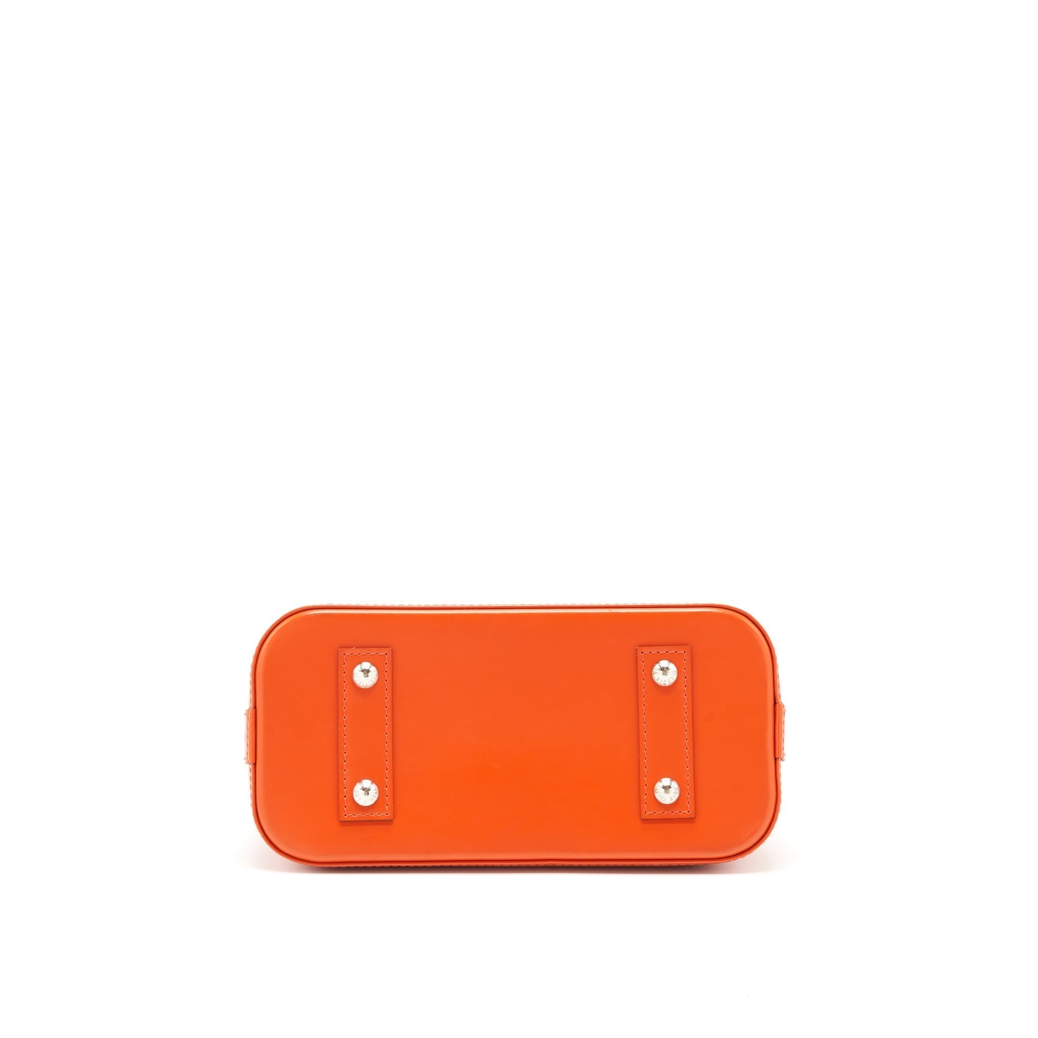Alma BB Orange Epi Leather Handbag Silver-Tone Hardware
