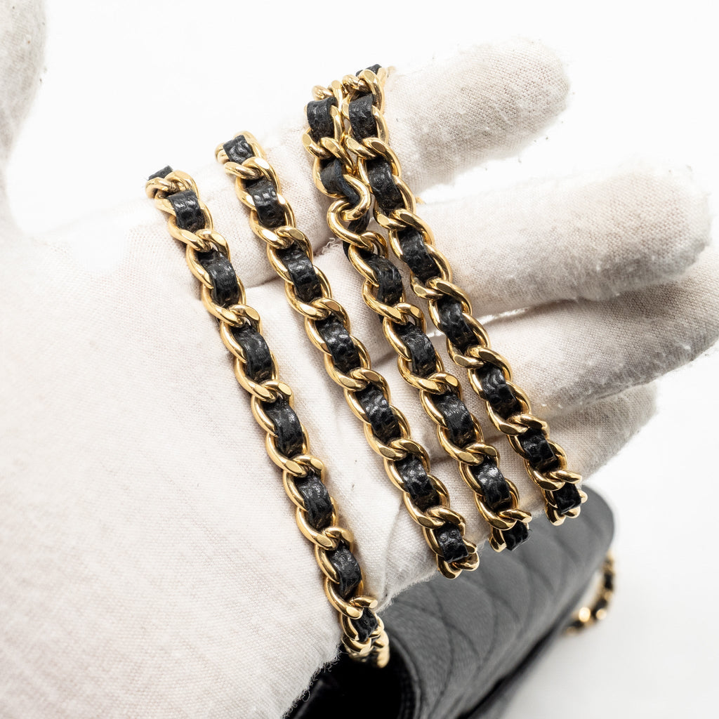 Lorenzia Chanel Classic Wallet On Chain Caviar Leather Black GHW