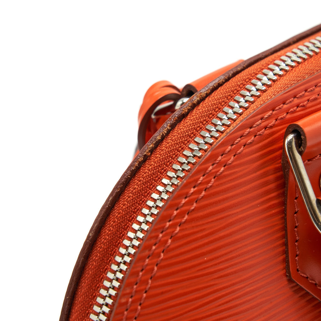 Alma BB Orange Epi Leather Handbag Silver-Tone Hardware