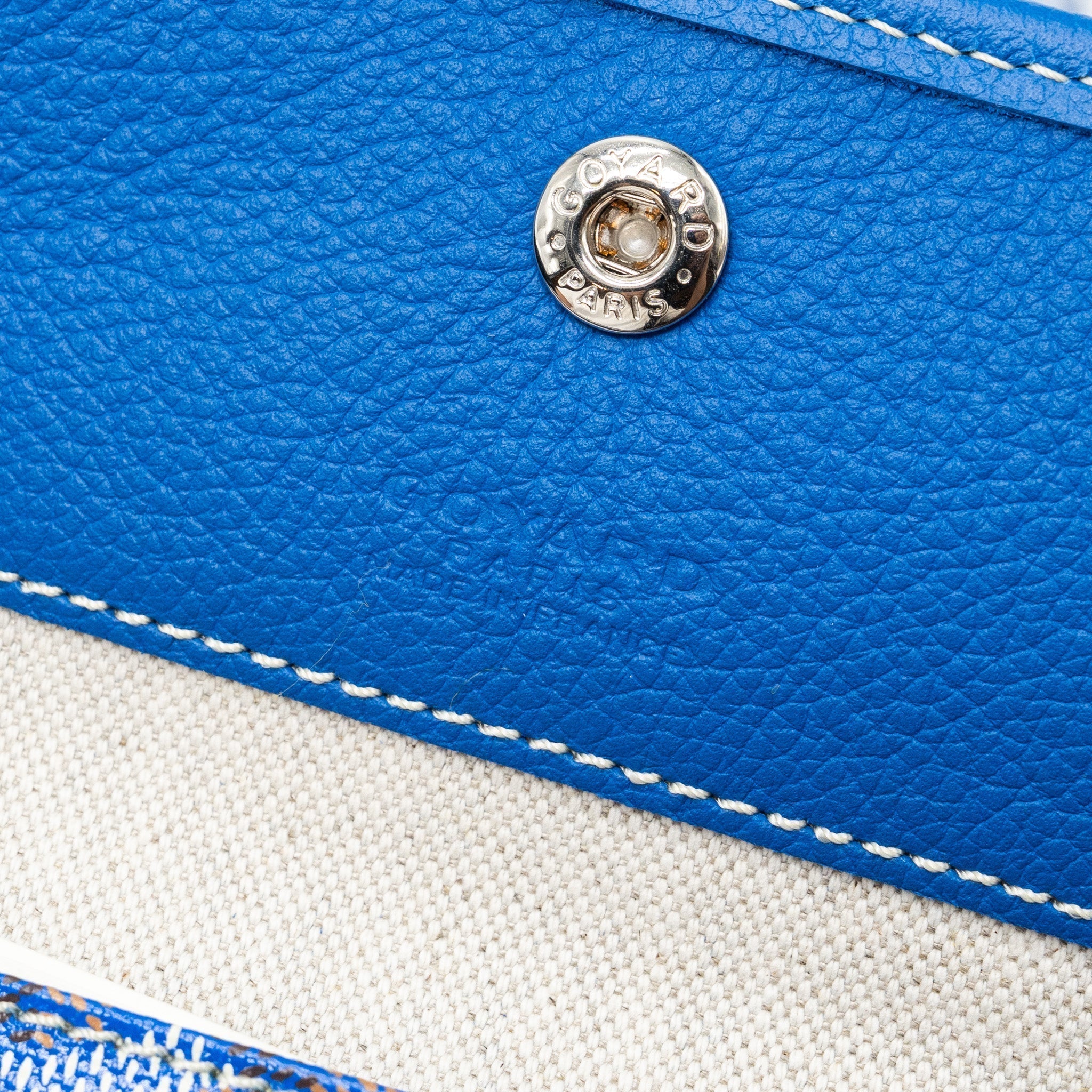 Goyard Saint Louis PM Tote Bag Canvas Blue Silver-Tone Hardware