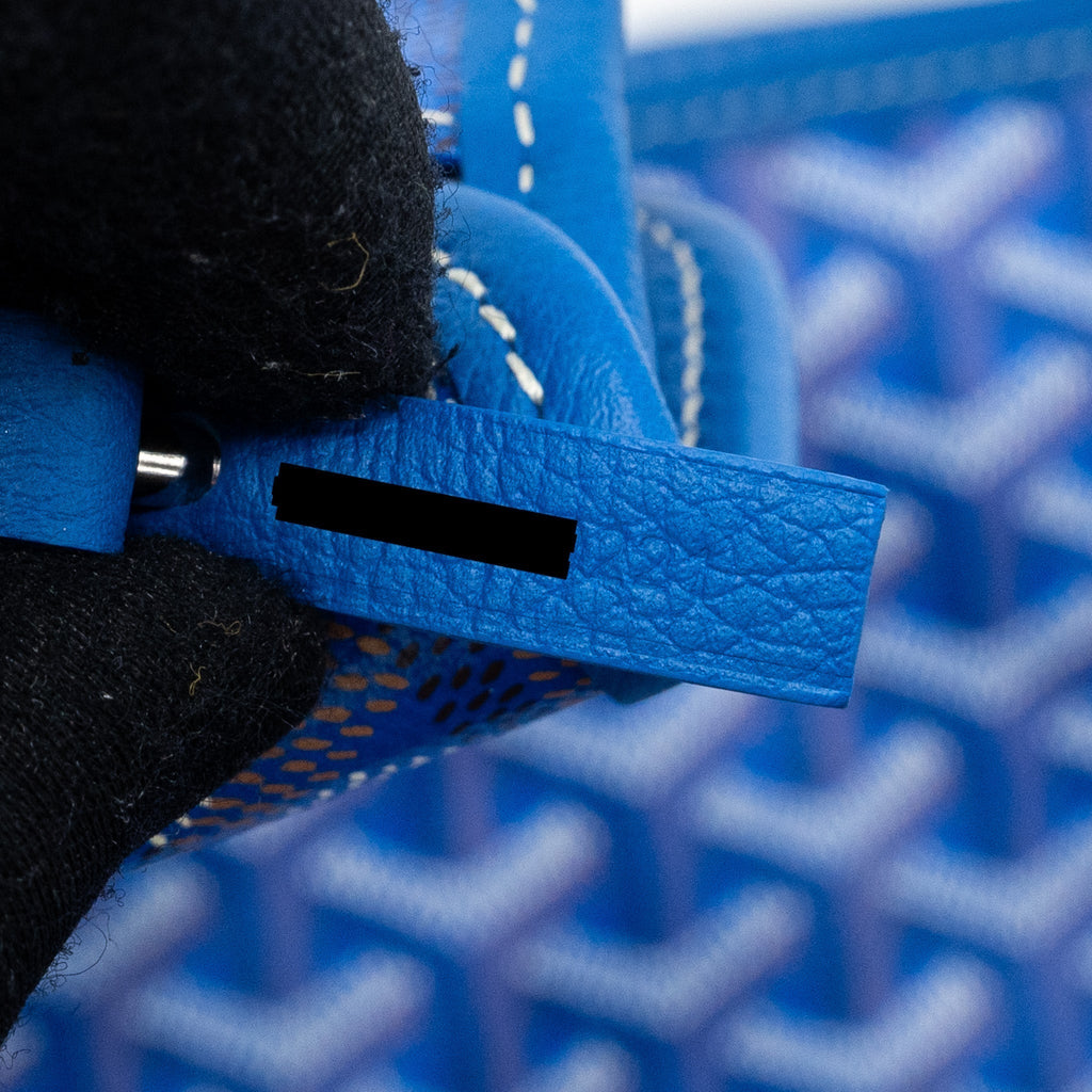 Goyard Saint Louis PM Tote Bag Canvas Blue Silver-Tone Hardware
