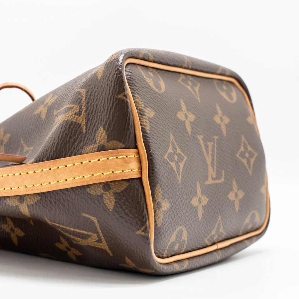 Nano Noe Monogram Canvas Handbag Gold-Tone Hardware
