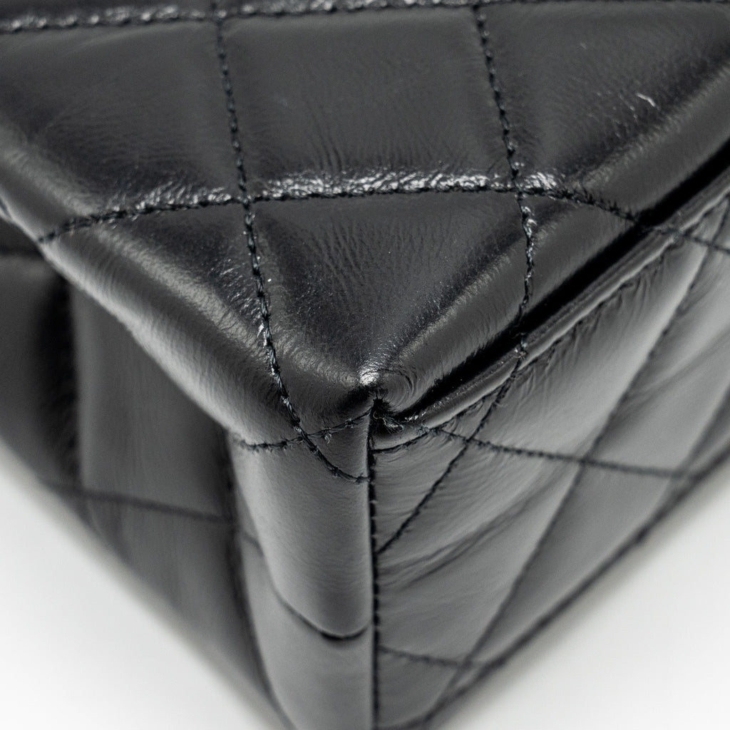 Chanel Mini Kelly Shopping Tote Bag Calfskin Black Gold-Tone Hardware