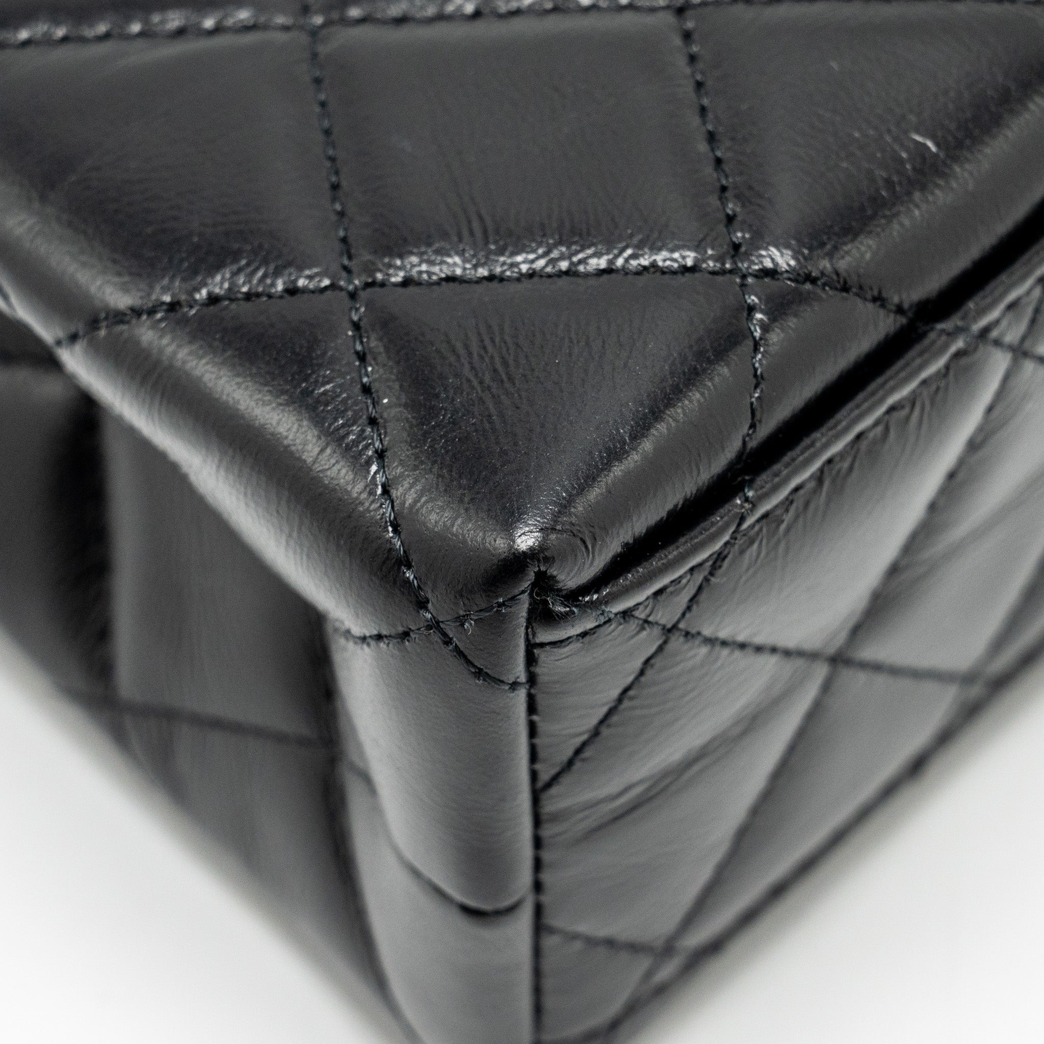 Chanel Mini Kelly Shopping Tote Bag Calfskin Black Gold-Tone Hardware