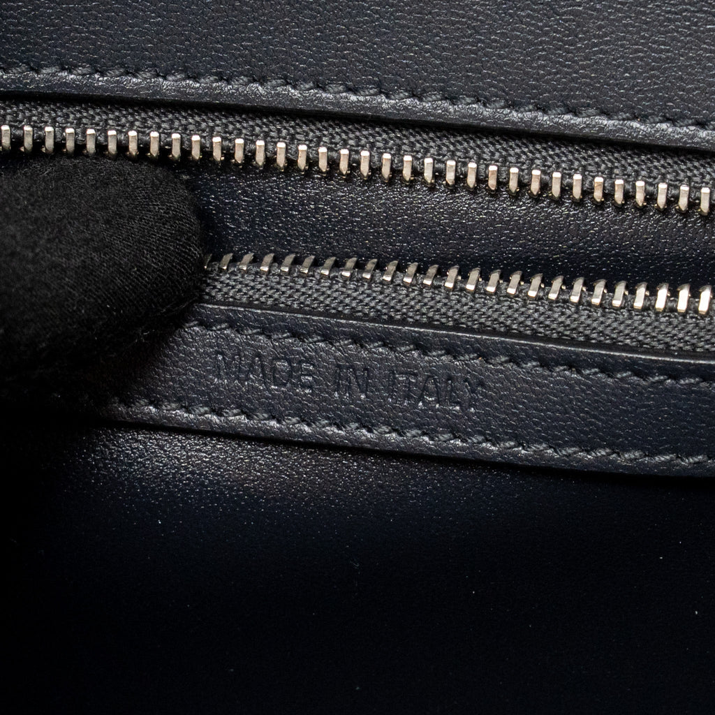 Lorenzia Diorama Flap Bag Patent Micro-Cannage Leather Metallic Silver Silver-Tone Hardware
