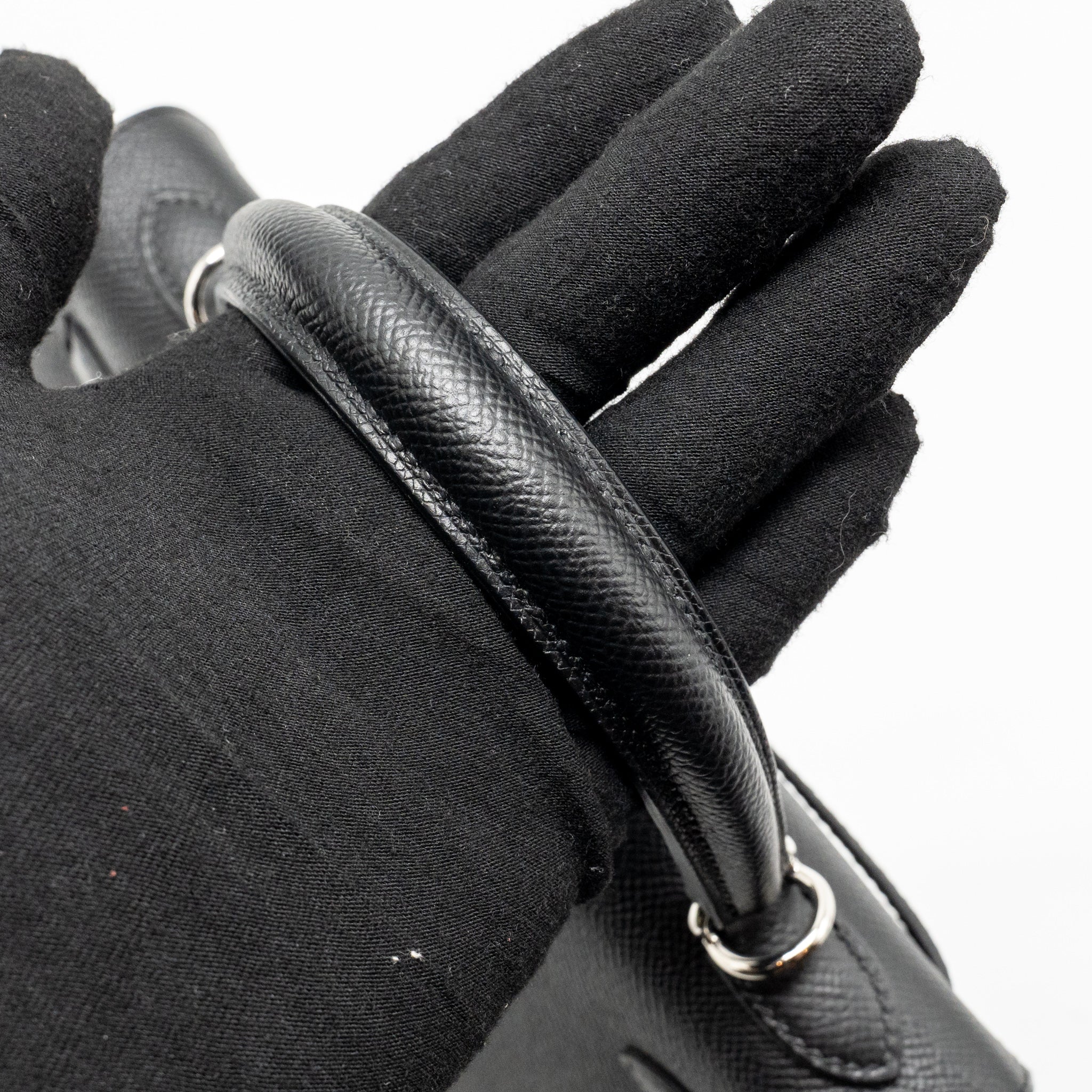 Lorenzia Kelly 25 Epsom Leather Handbag Black Silver-Tone Hardware