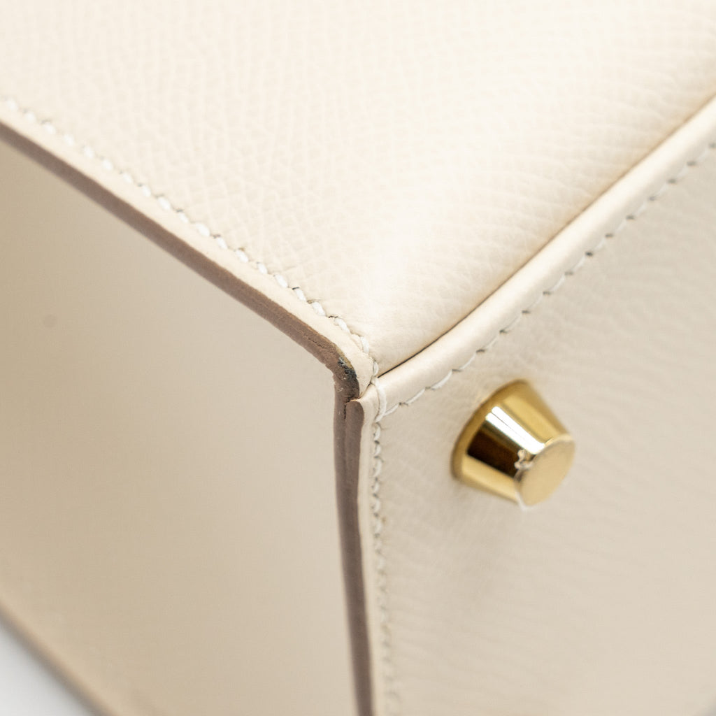 Lorenzia Kelly 25 Epsom Leather Handbag Craie Gold-Tone Hardware