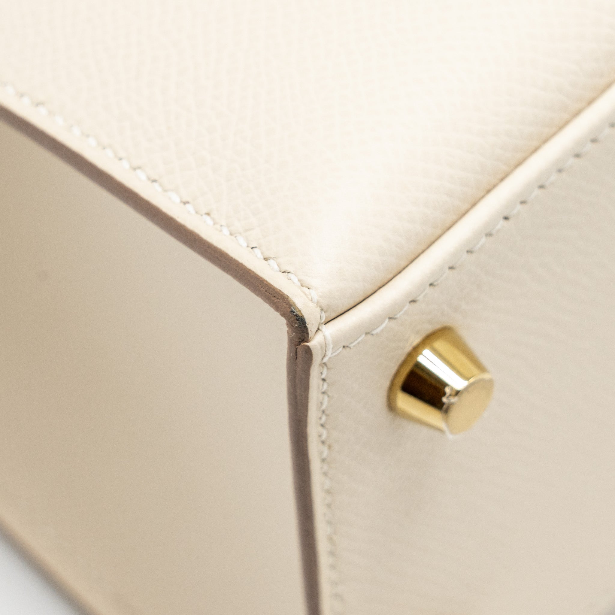 Lorenzia Kelly 25 Epsom Leather Handbag Craie Gold-Tone Hardware