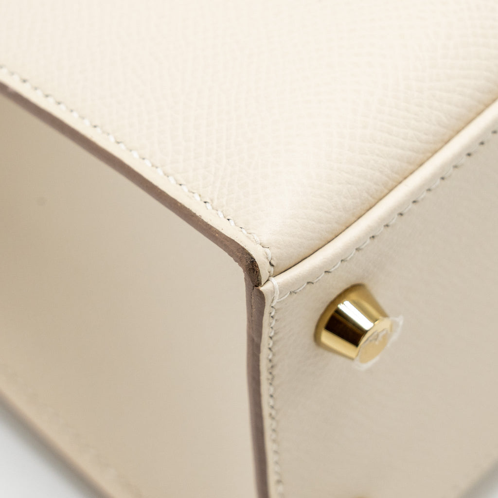 Lorenzia Kelly 25 Epsom Leather Handbag Craie Gold-Tone Hardware
