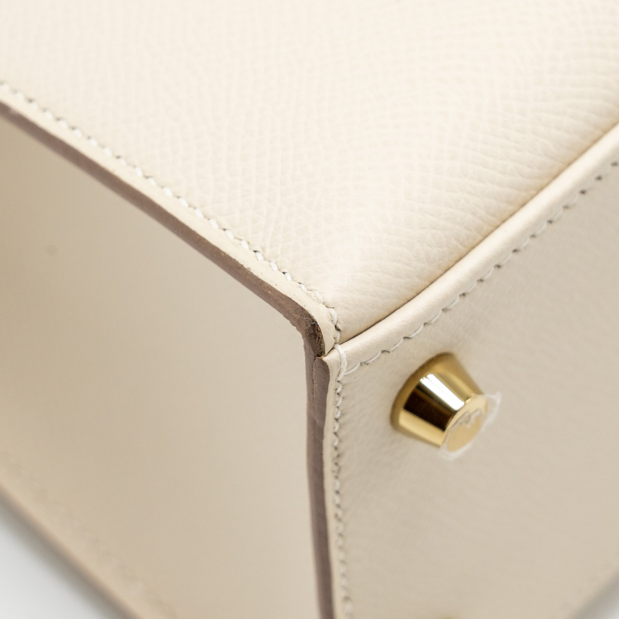 Lorenzia Kelly 25 Epsom Leather Handbag Craie Gold-Tone Hardware