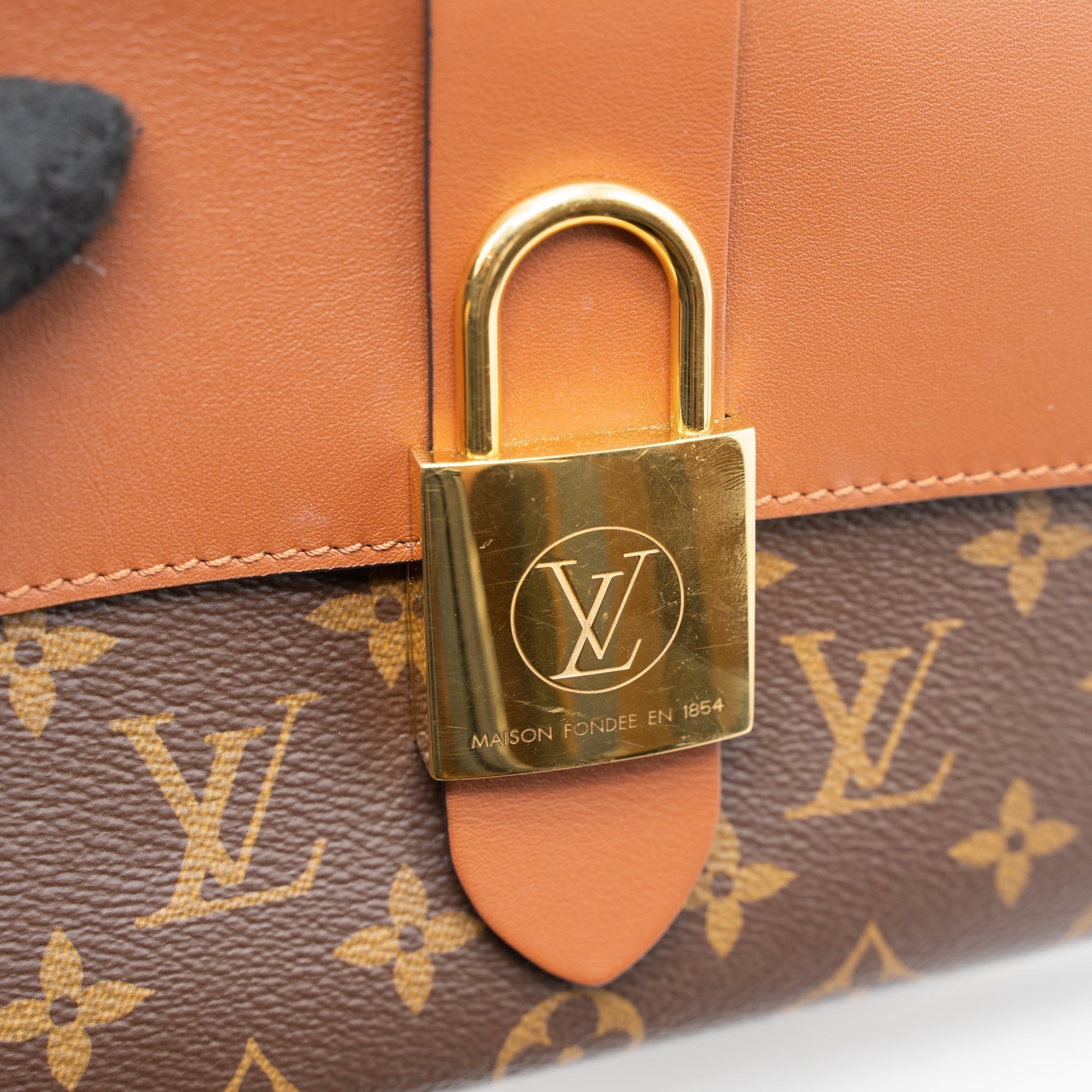 Locky BB Monogram Canvas Shoulder Bag Gold Tone Hardware