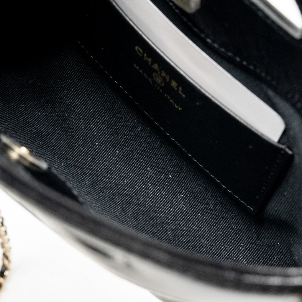 Mini 31 Clutch With Chain Shiny Lambskin Leather Black Light Gold-Tone Hardware