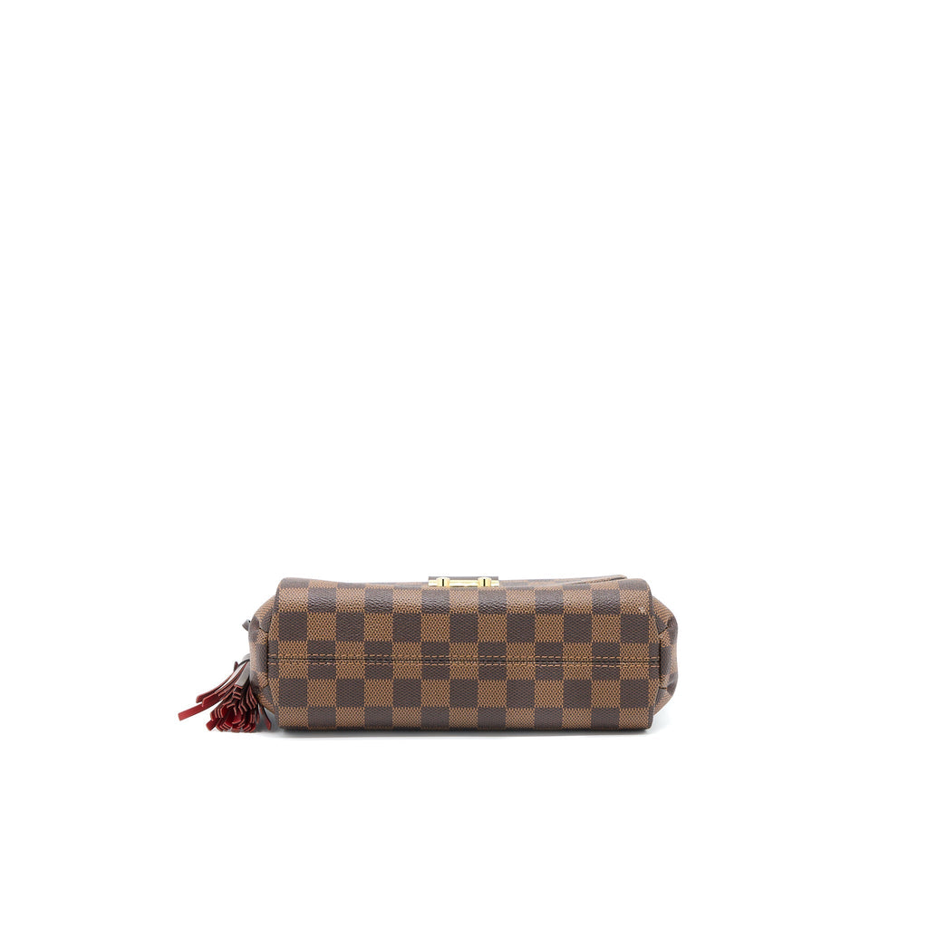 Croisette Damier Ebene Canvas Handbag Gold-Tone Hardware