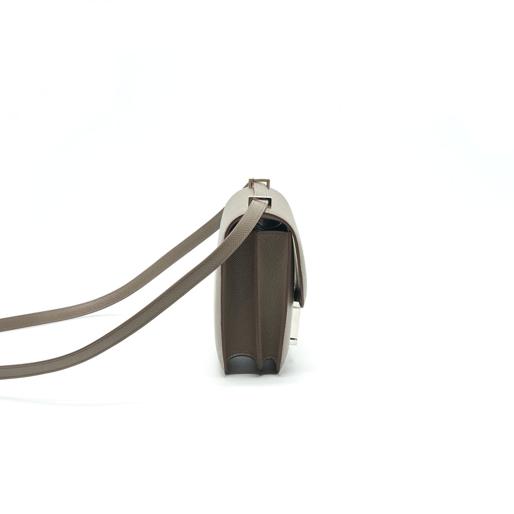 Lorenzia Constance Mini Bag Epsom Leather Gris Etain Silver-Tone Hardware