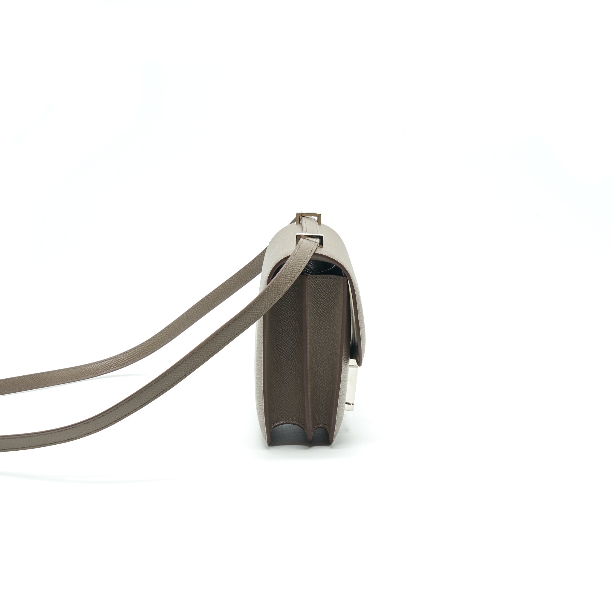 Lorenzia Constance Mini Bag Epsom Leather Gris Etain Silver-Tone Hardware