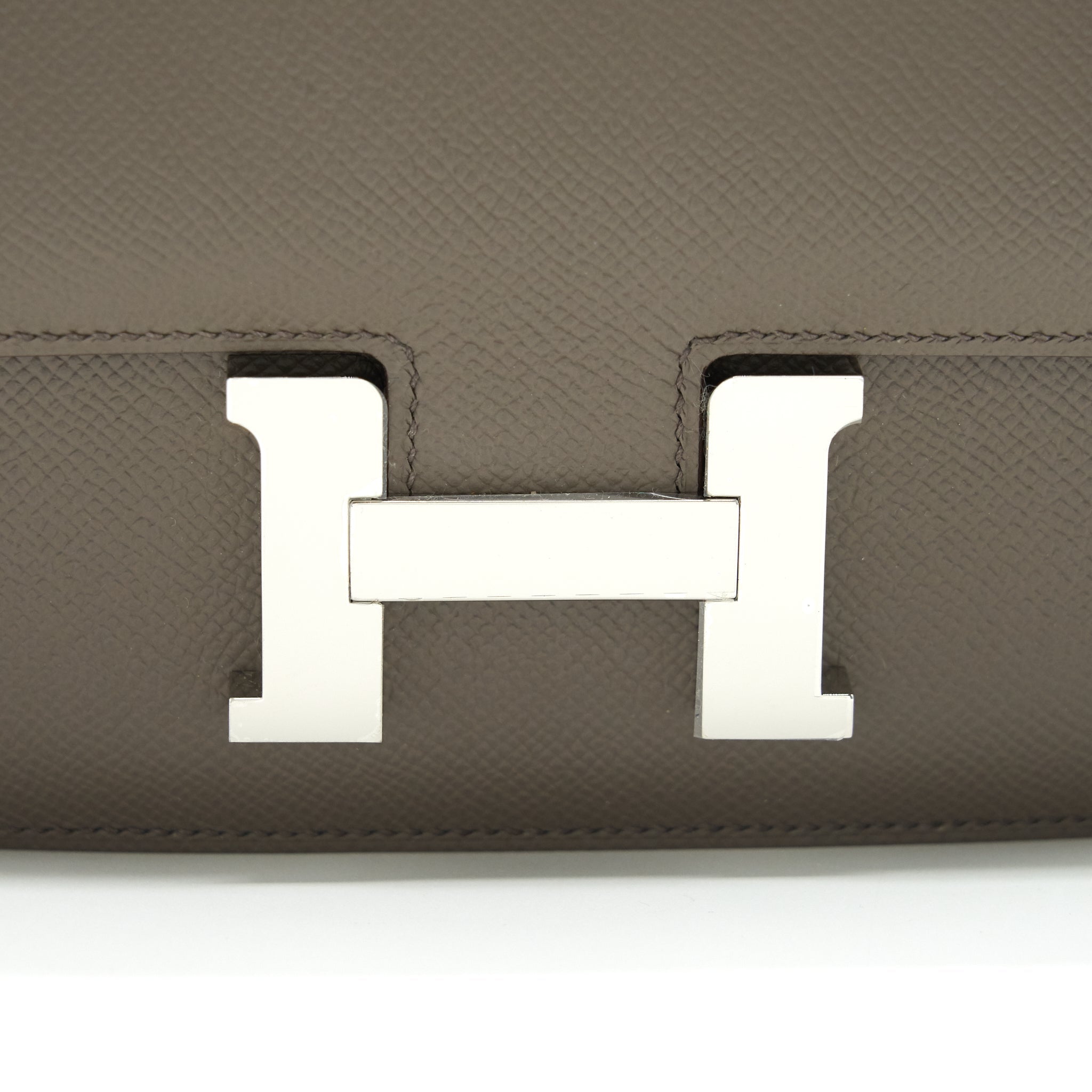 Lorenzia Constance Mini Bag Epsom Leather Gris Etain Silver-Tone Hardware