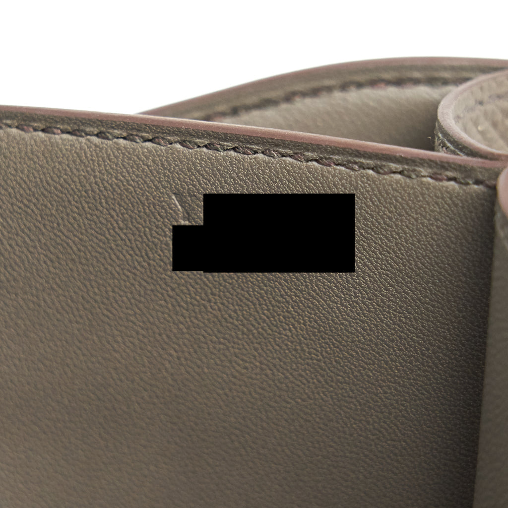 Lorenzia Constance Mini Bag Epsom Leather Gris Etain Silver-Tone Hardware