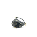 Lorenzia Mini Saddle Bag Blue Oblique Jacquard Gold-Tone Hardware