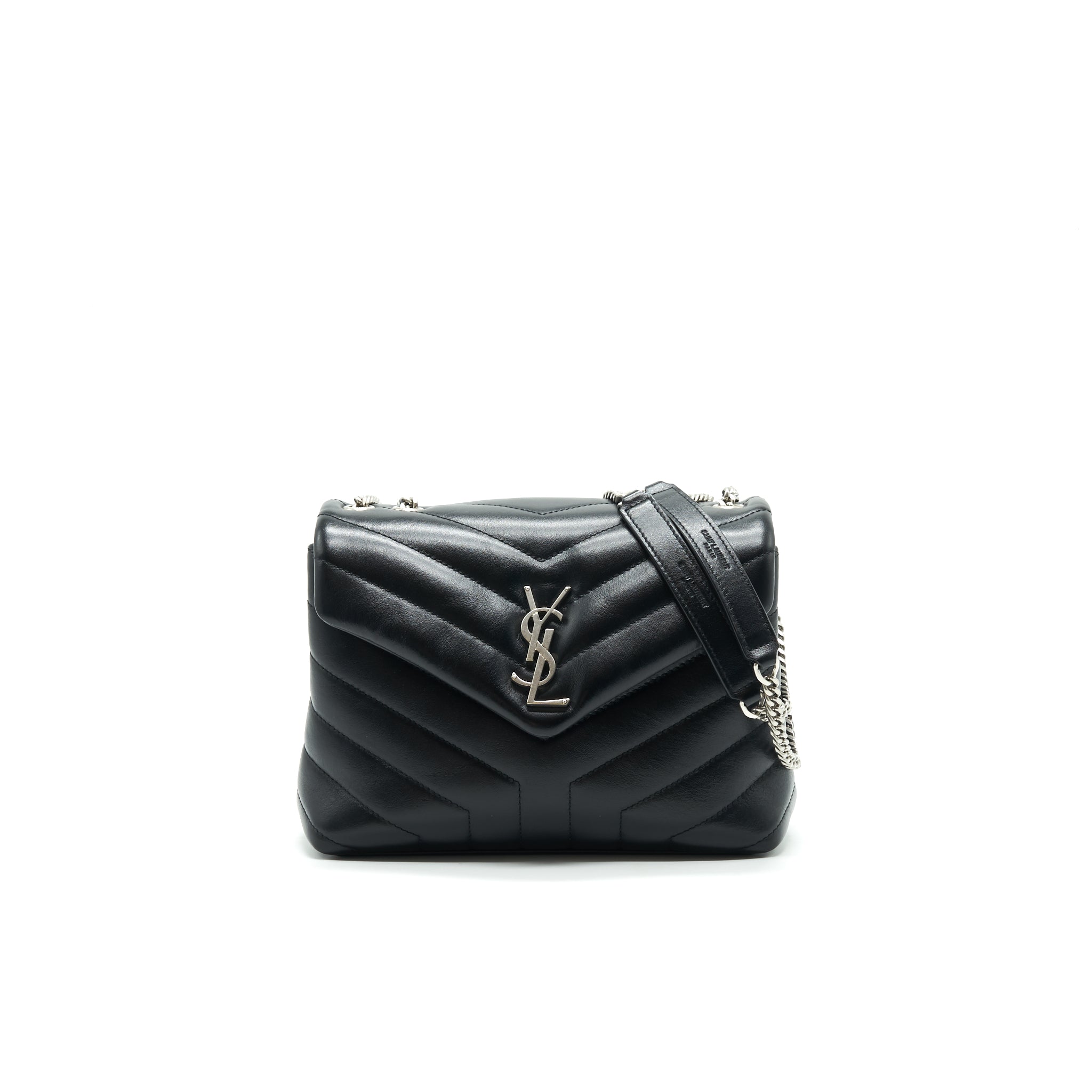 Lorenzia Small Loulou Bag Leather Black Silver-Tone Hardware
